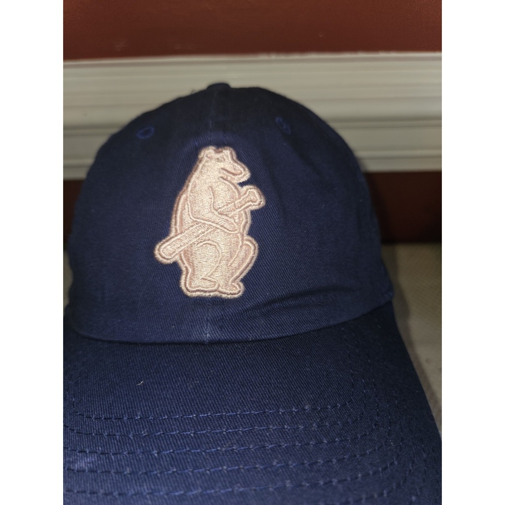 New Era Chicago Cubs Pink Bear Blue Baseball Cap Adj Cooperstown Collection